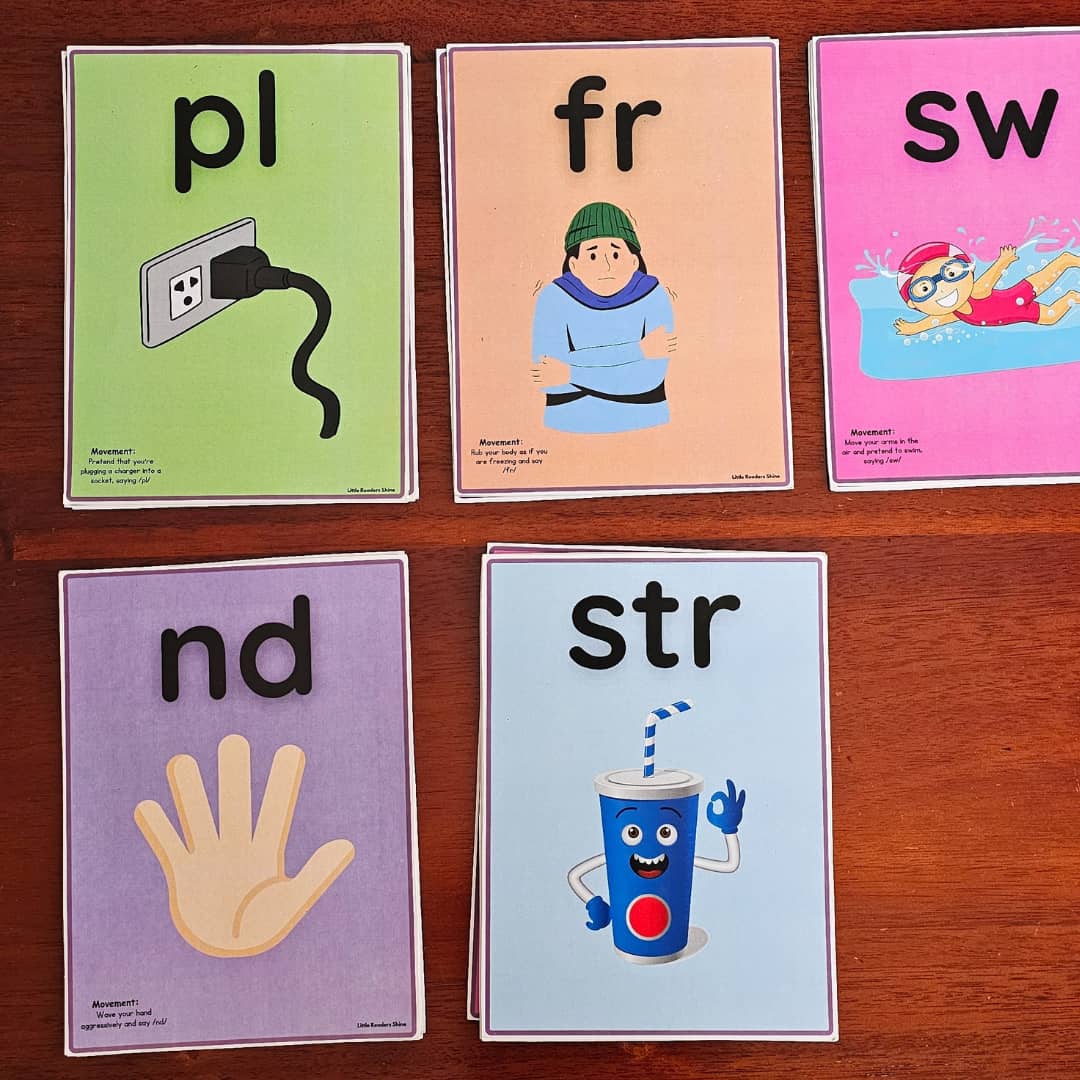 PHASE 4 CONSONANT BLENDS BIG FLASH CARDS